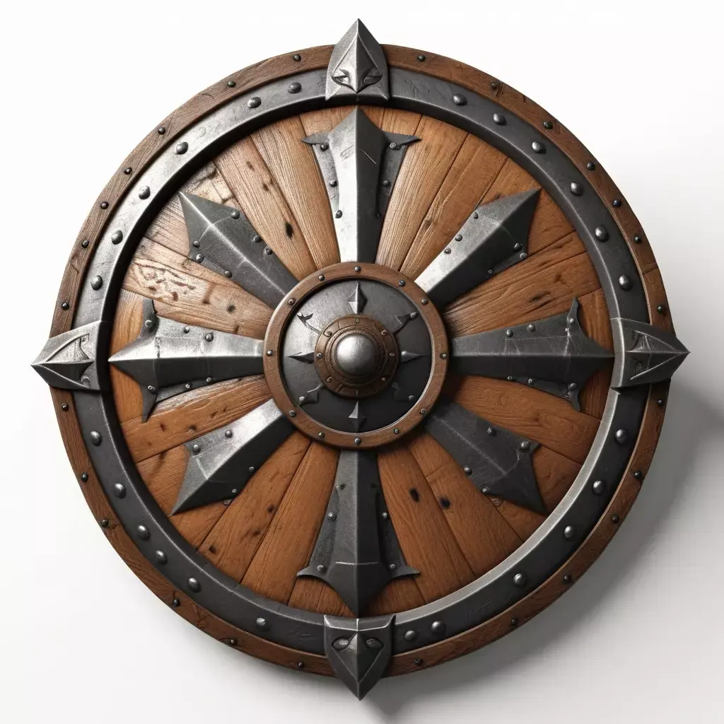 Medieval Viking Warrior Shield 3D model
