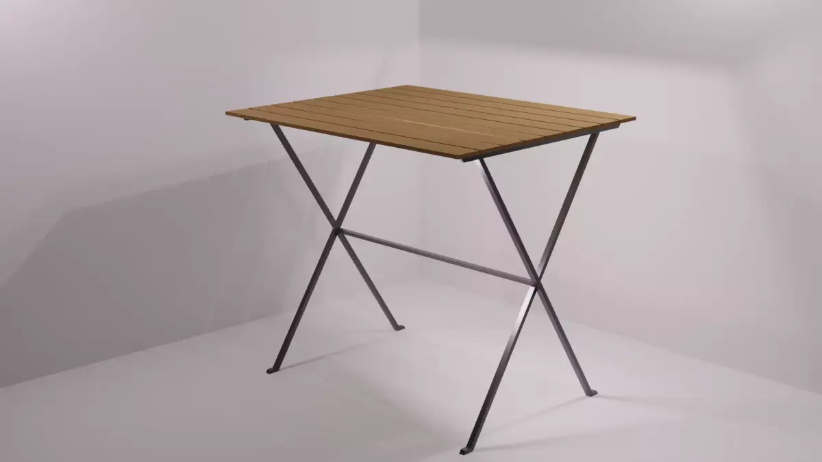 wooden outdoor table 3D model
