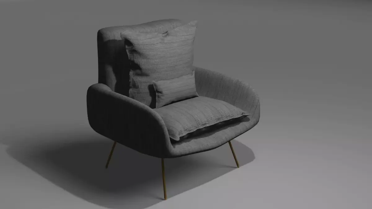 Armchair With Pillows 3d Model Free 3D model