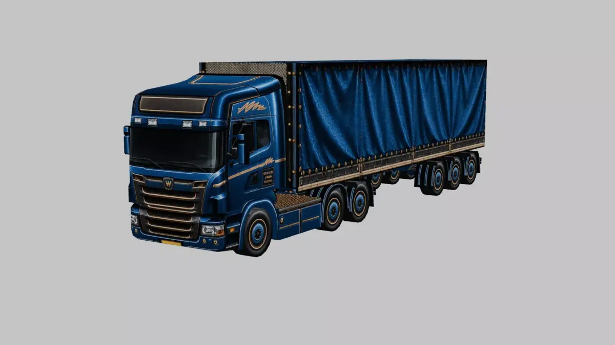 Cargo Semi Truck 3D Model 09 Low-poly 3D model