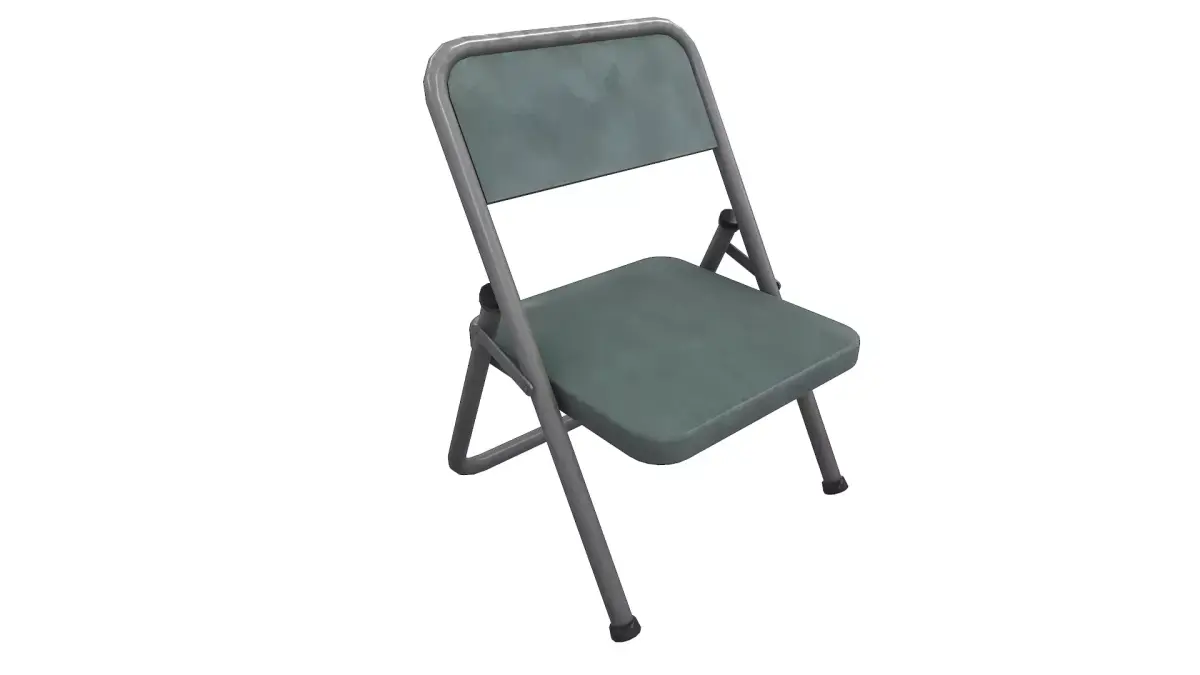Iron Chair Low-poly 3D model