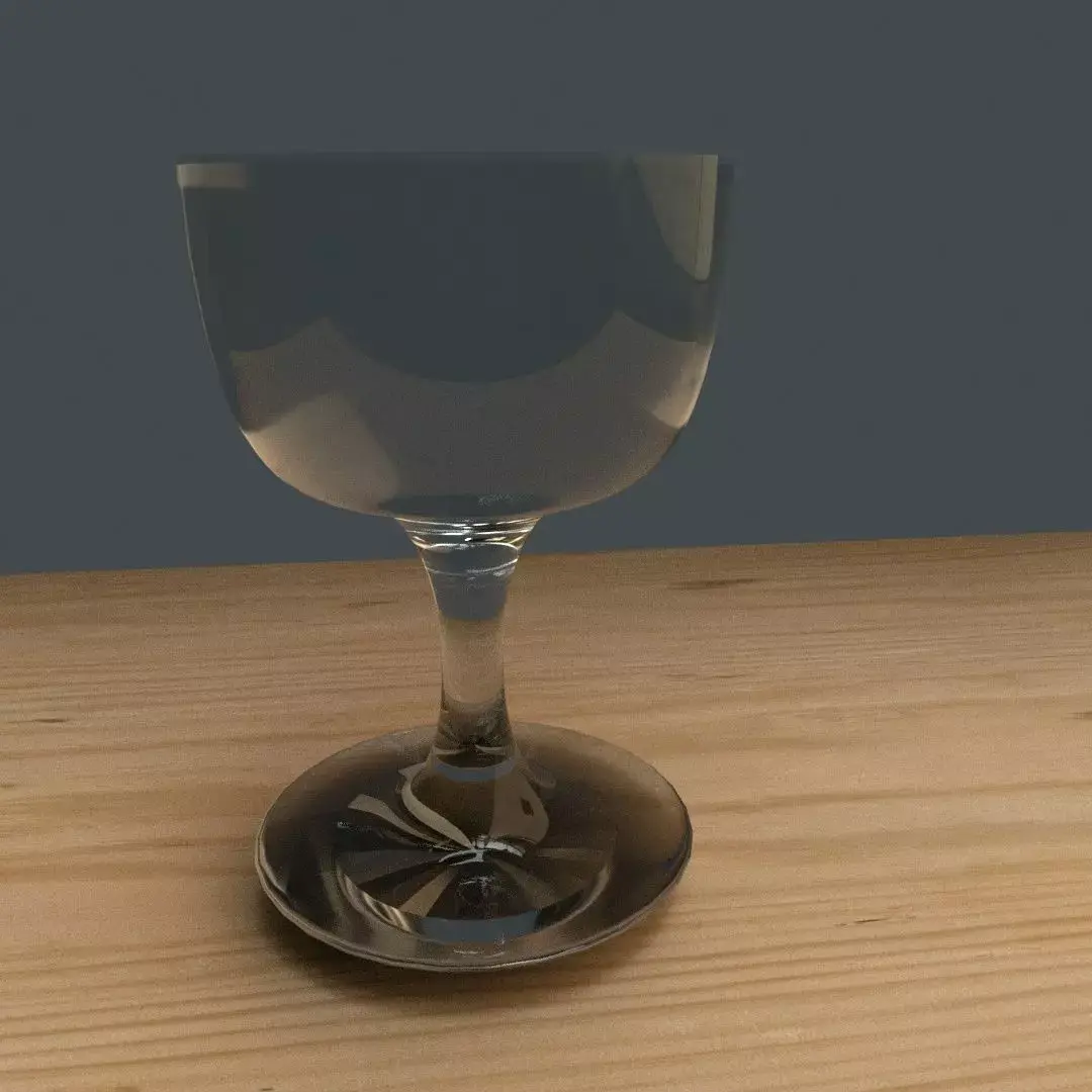Glass Wine Free low-poly 3D model purchase