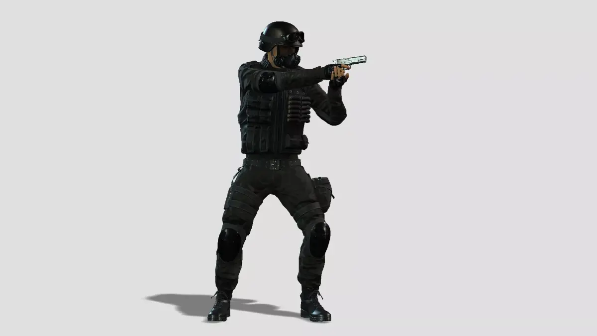 Elite SWAT Commando Character 3D model