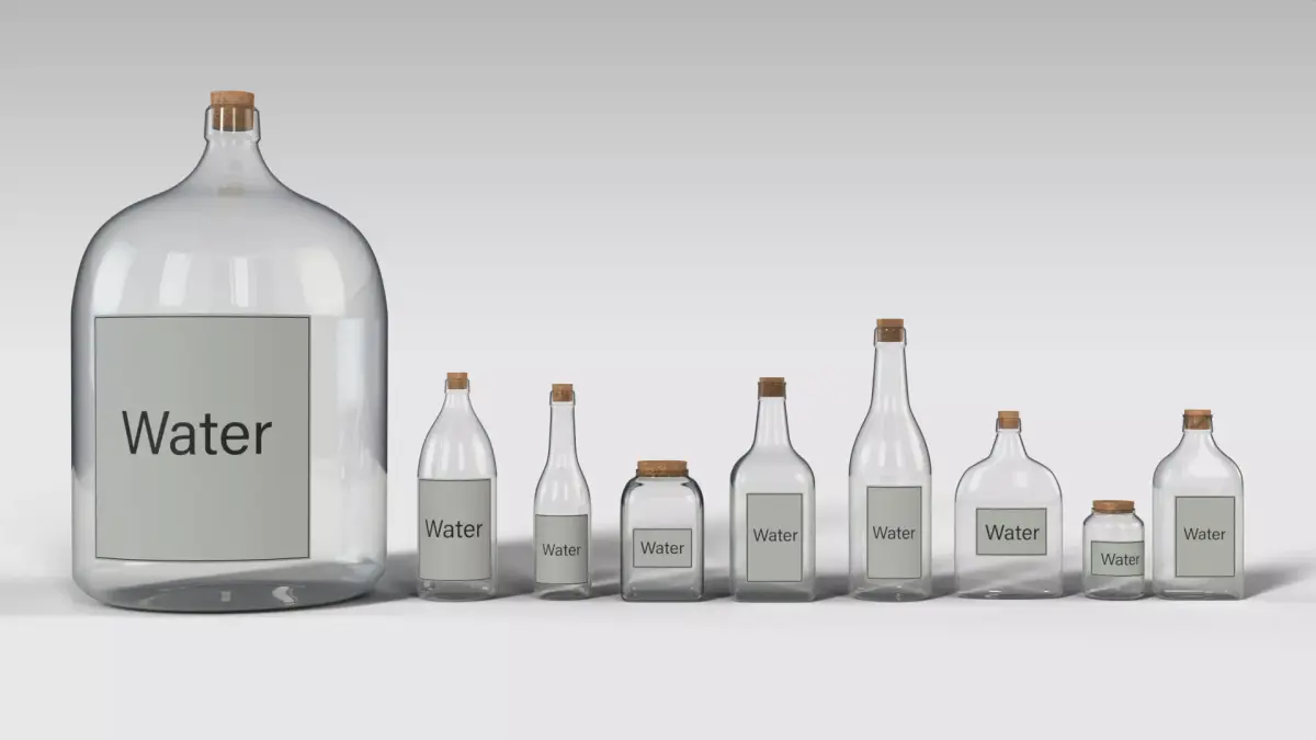 Glass Bottles Low-poly 3D model