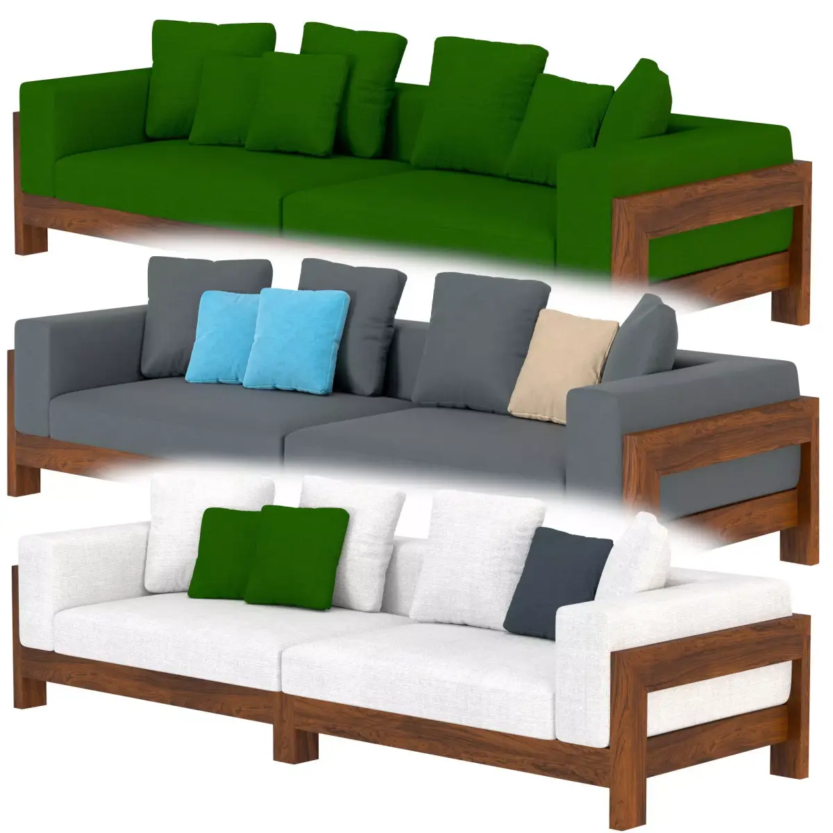 Alison Iroko Outdoor sofa 3D model