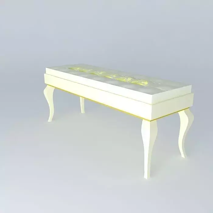 bench with gold legs Free 3D model