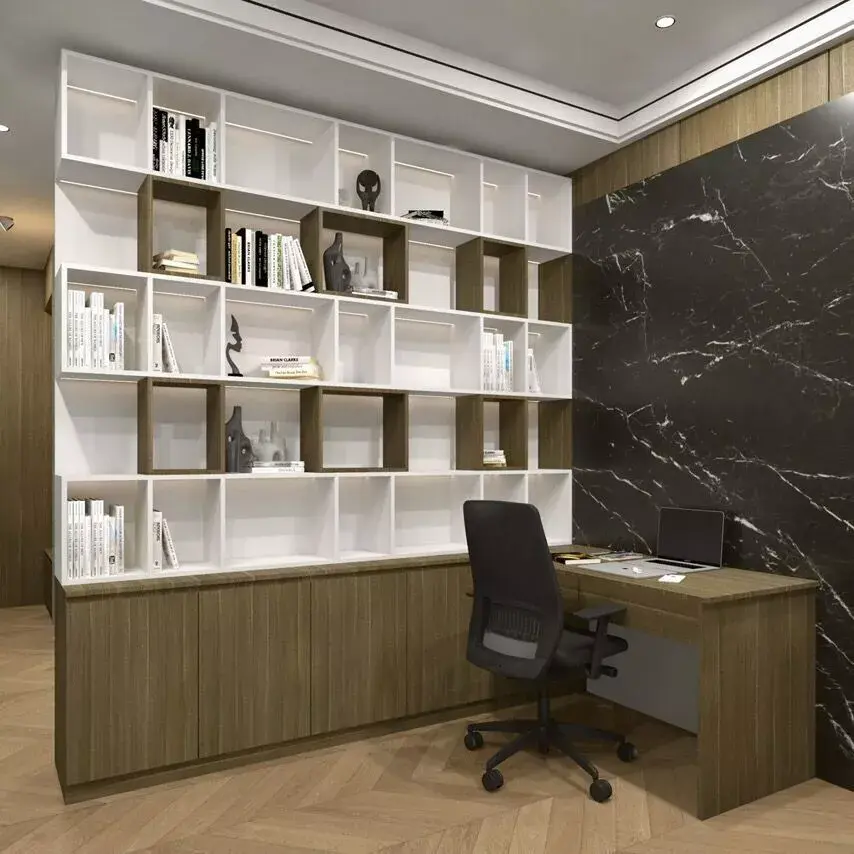 bookshelf desk combo Free 3D model