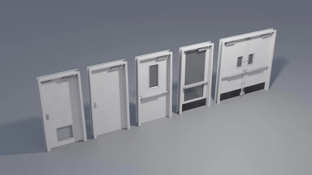 Industrial Doorways 4K and 2K 3D model