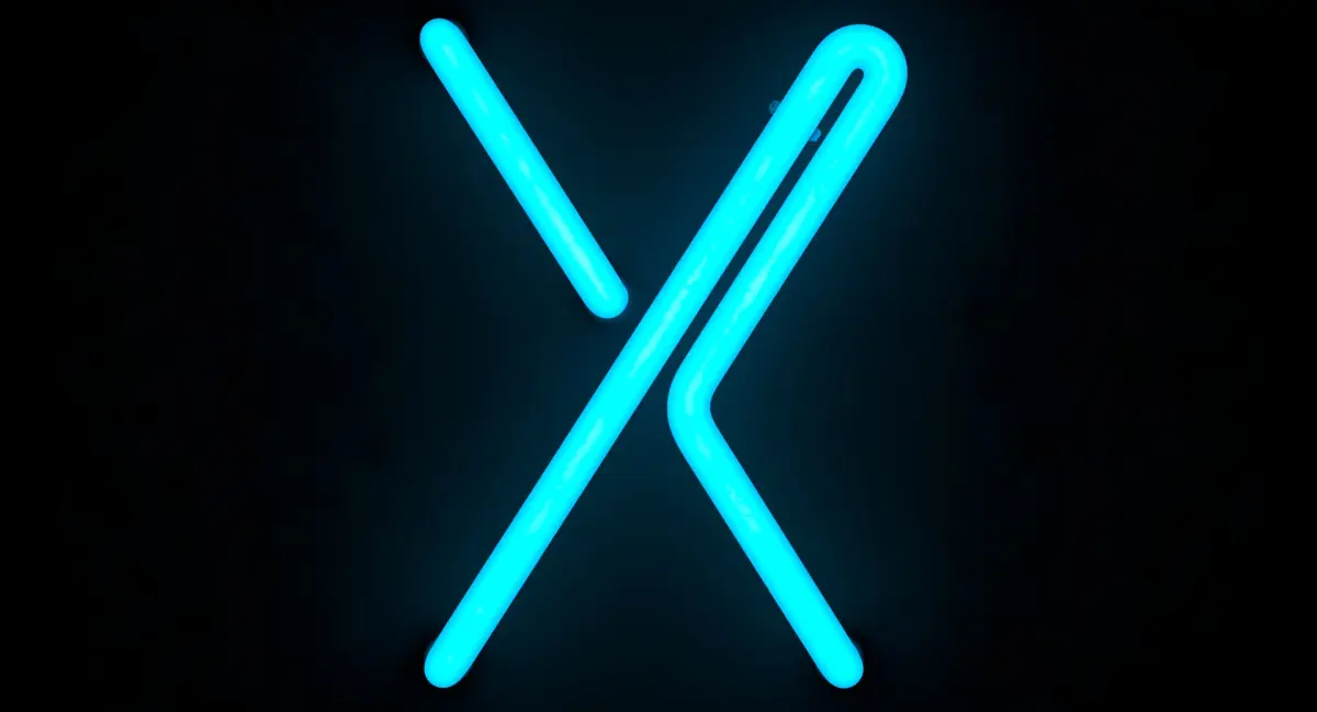 Neon Letter X 3D model