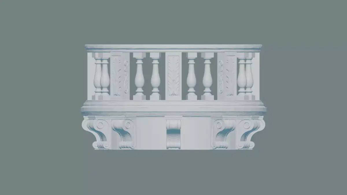 Classic Round balcony 3D print model