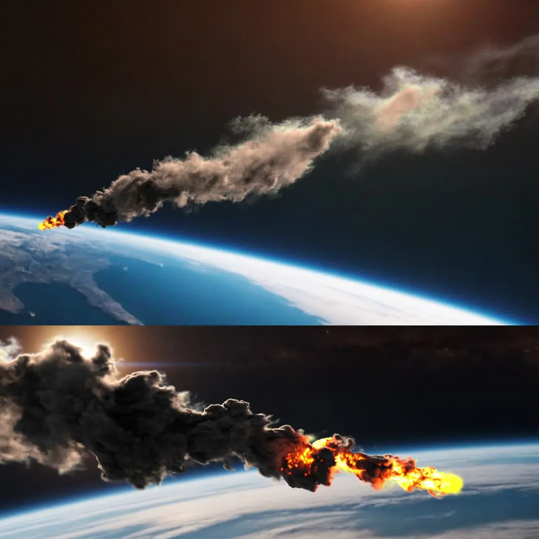 Spaceborne Small Meteor Tail VDB For Blender 3D model