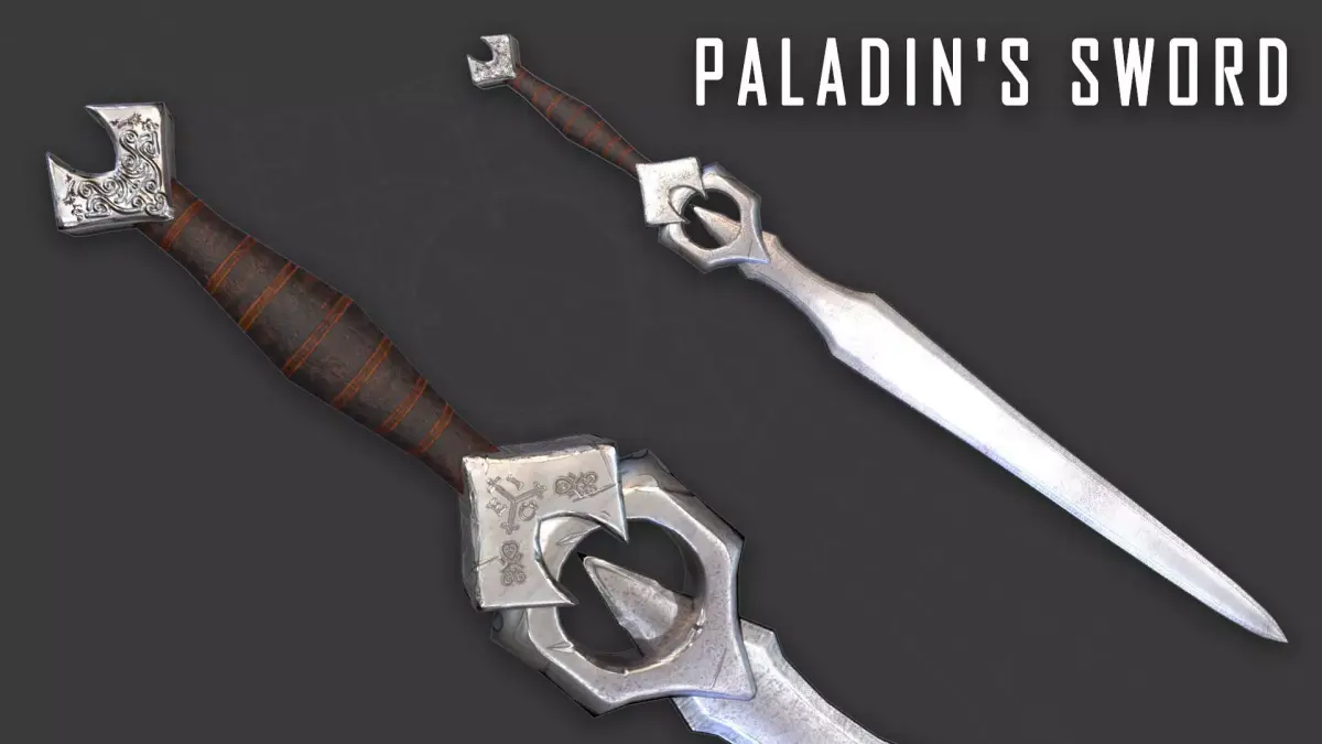 Knights sword Low-poly 3D model purchase