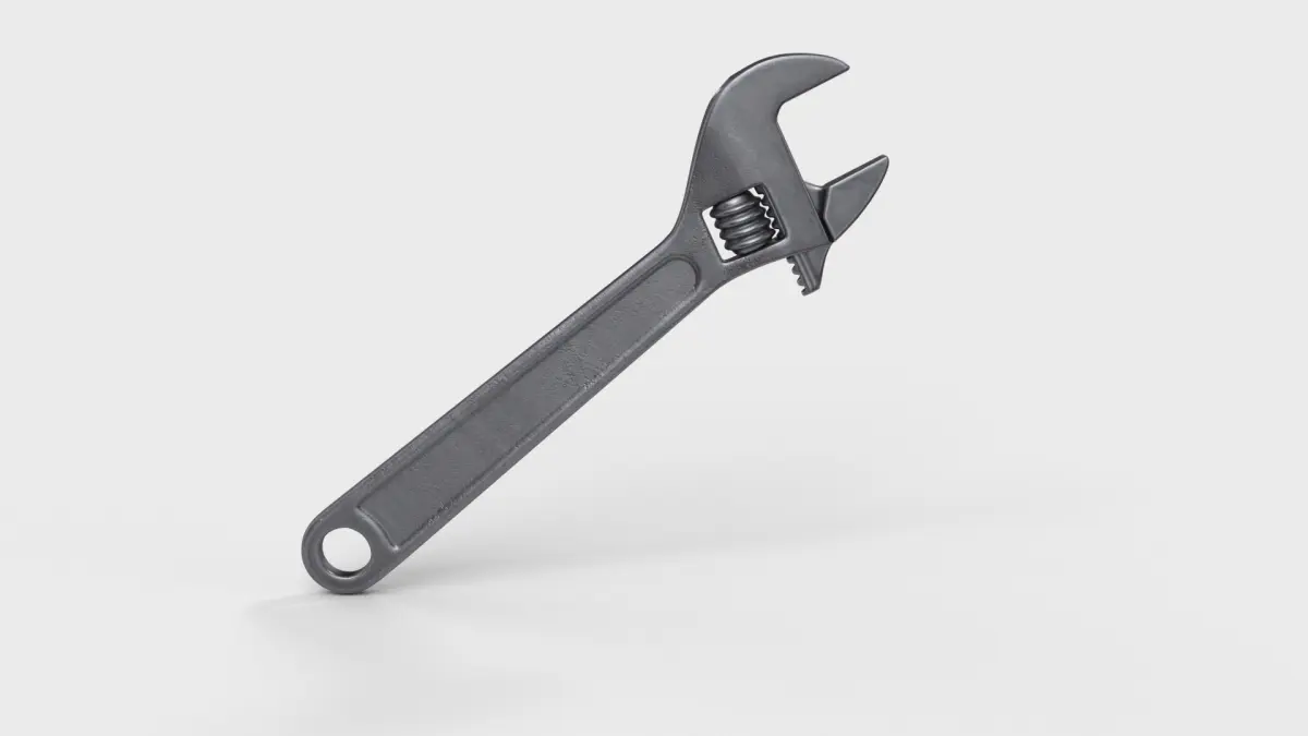 Adjustable Wrench Grainy 3D model