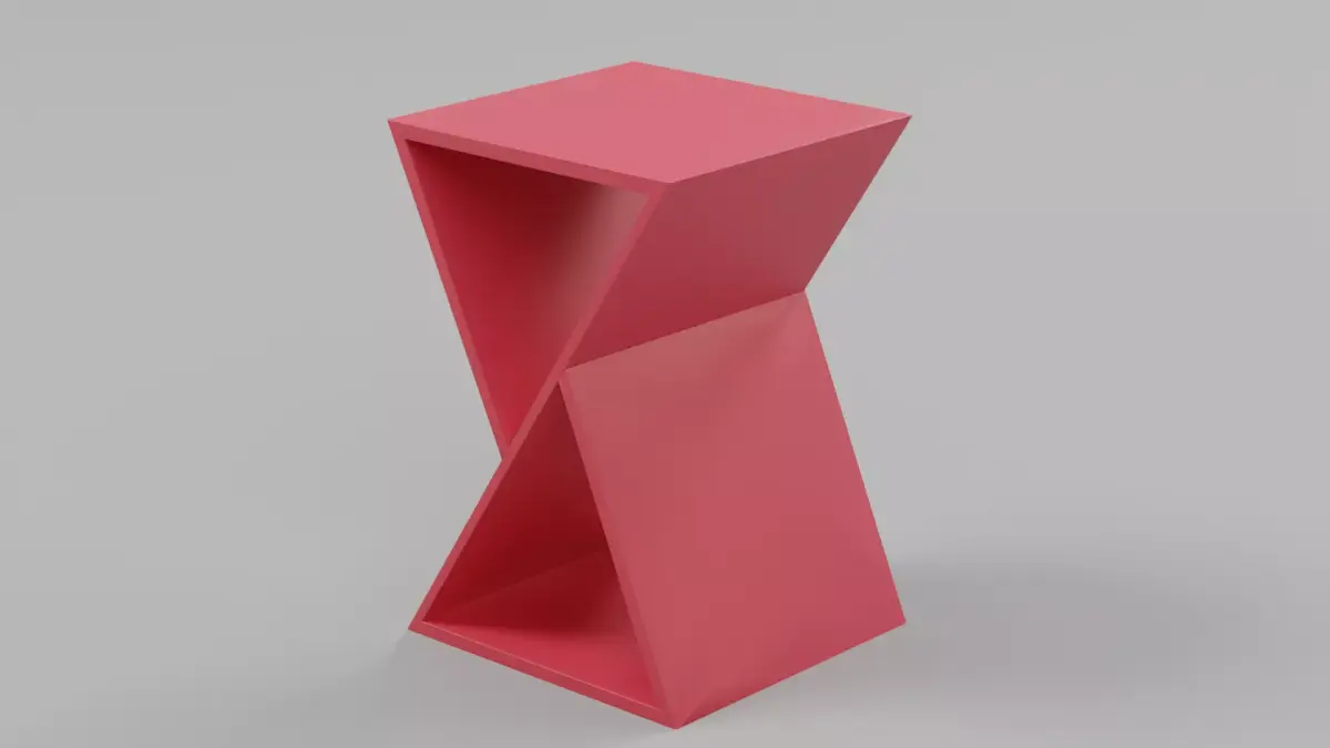 Triangle Pedestal Side Table - Sample File 3D model