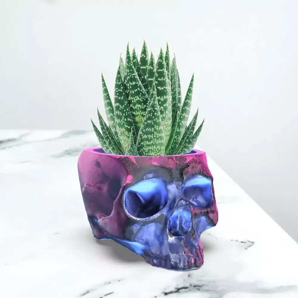 Skull Planter Human Skull Flower Pot Spooky Decor Planter 3D print model