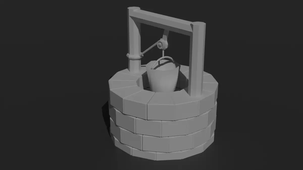 3D Model Well Low-poly 3D model
