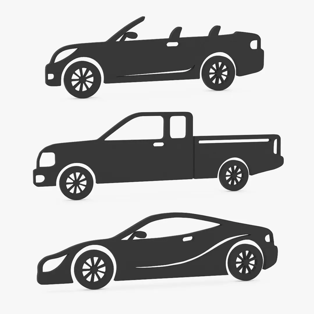 Car Silhouettes Collection 3D model