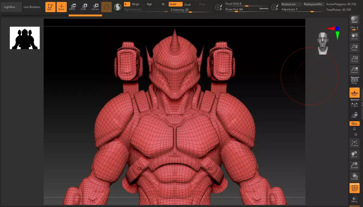 012 Futuristic Armored Sci-Fi Soldier 180cm Fantasy Character GR Low-poly 3D model