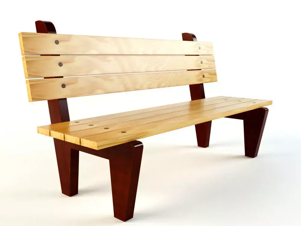 wooden bench Free 3D model purchase