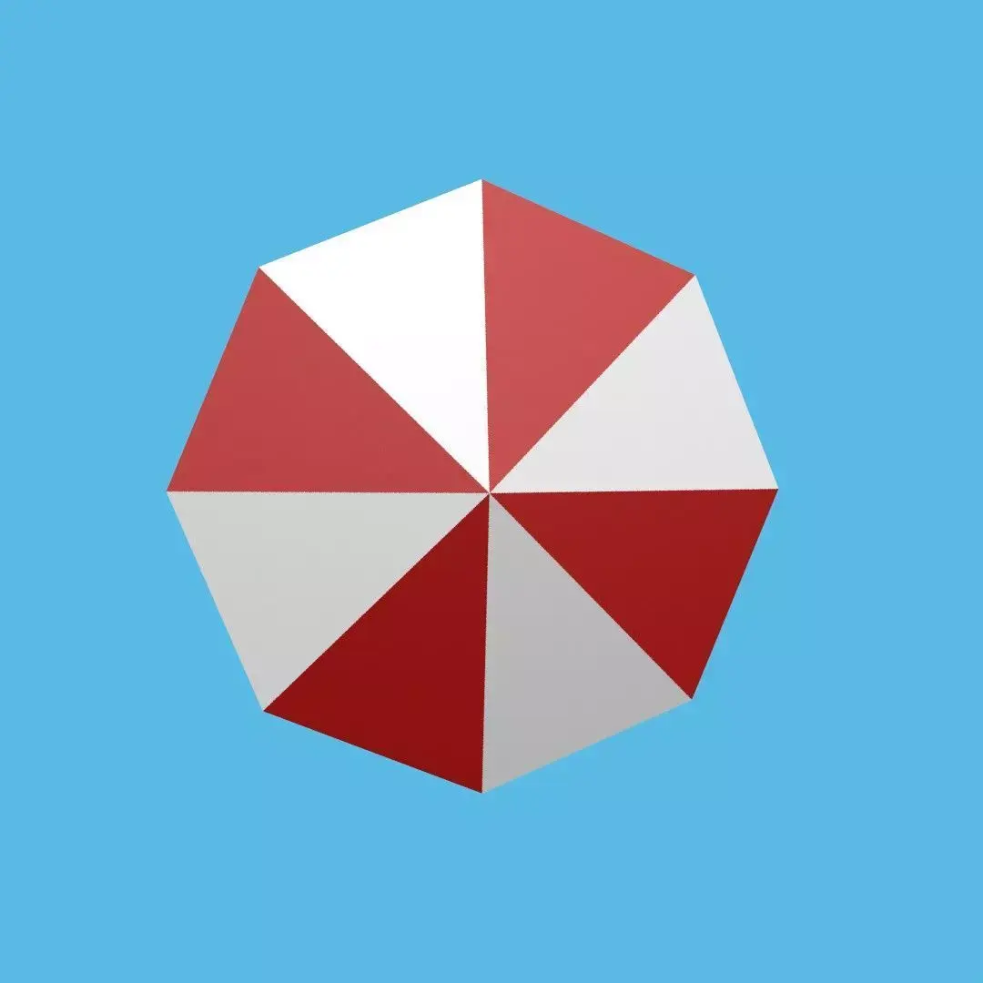 Umbrella Low-poly 3D model buy