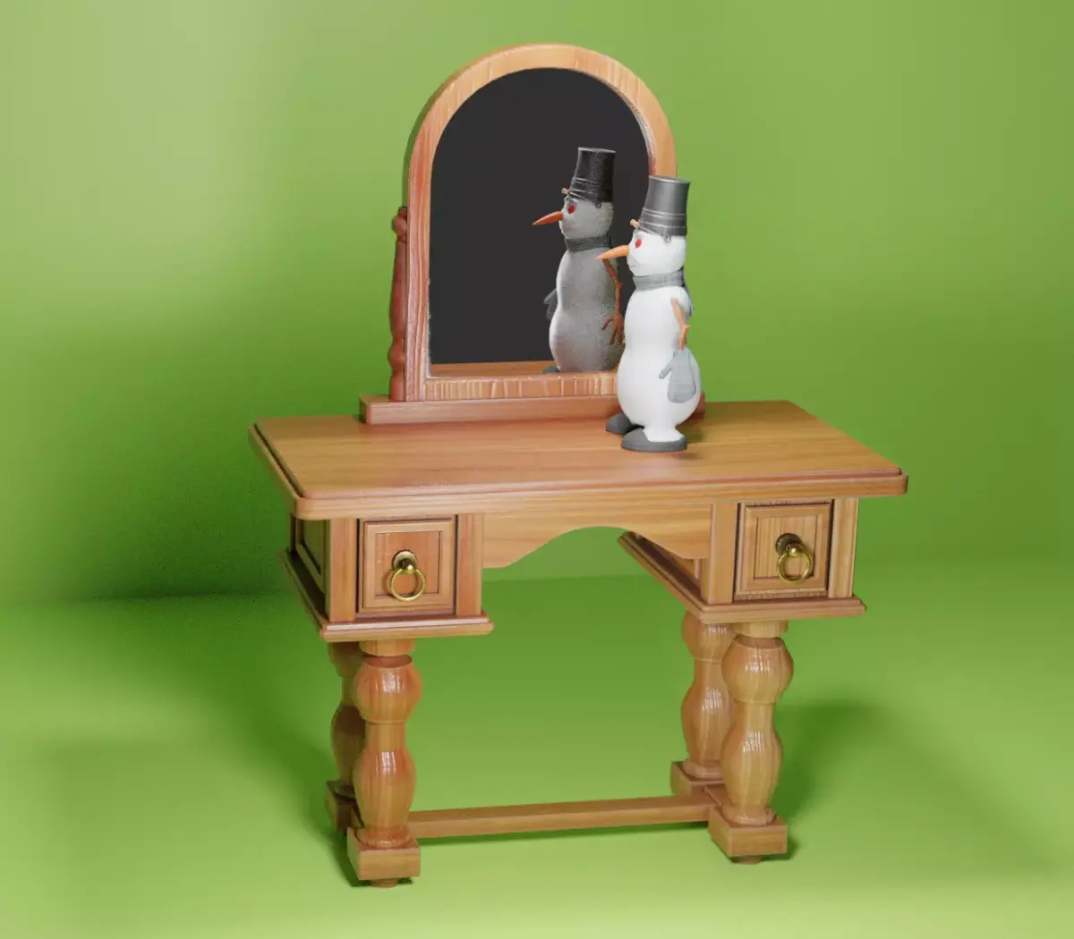 Dressing table Free low-poly 3D model get