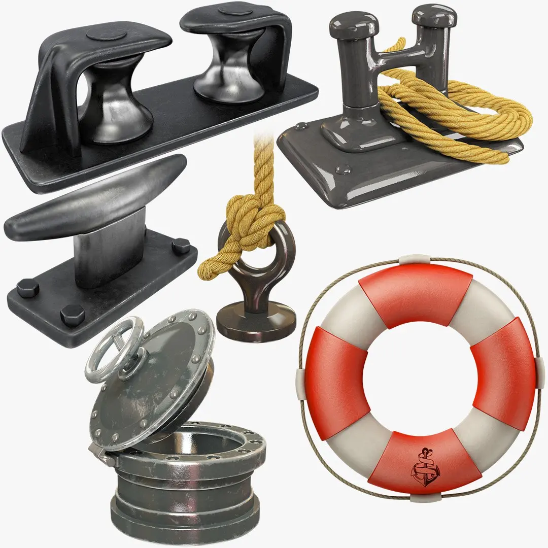 Ship Accessories Collection V1 3D model