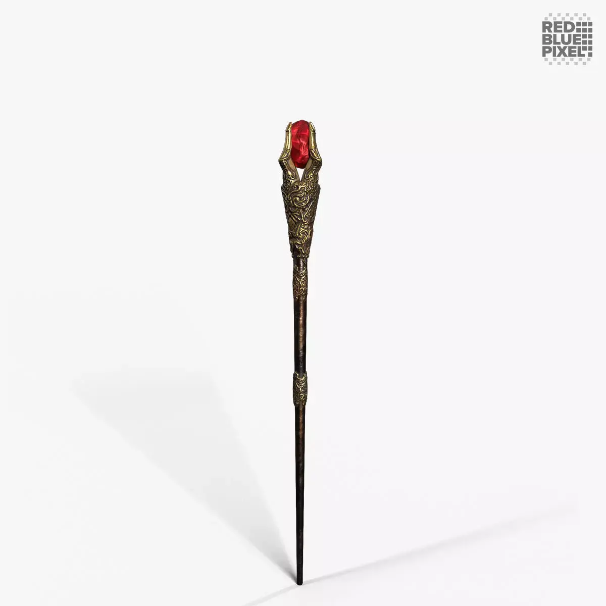 Staff 02 V2 Low-poly 3D model