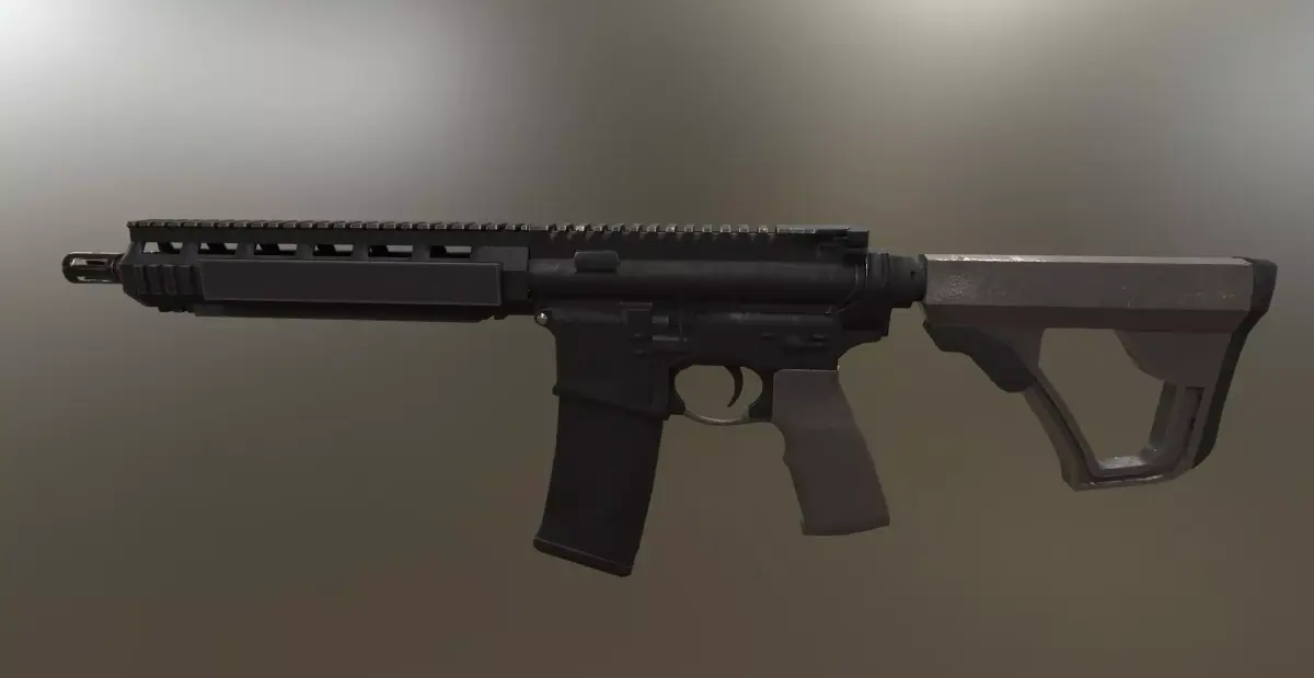 Mk18 Assault Rifle Low-poly 3D model purchase