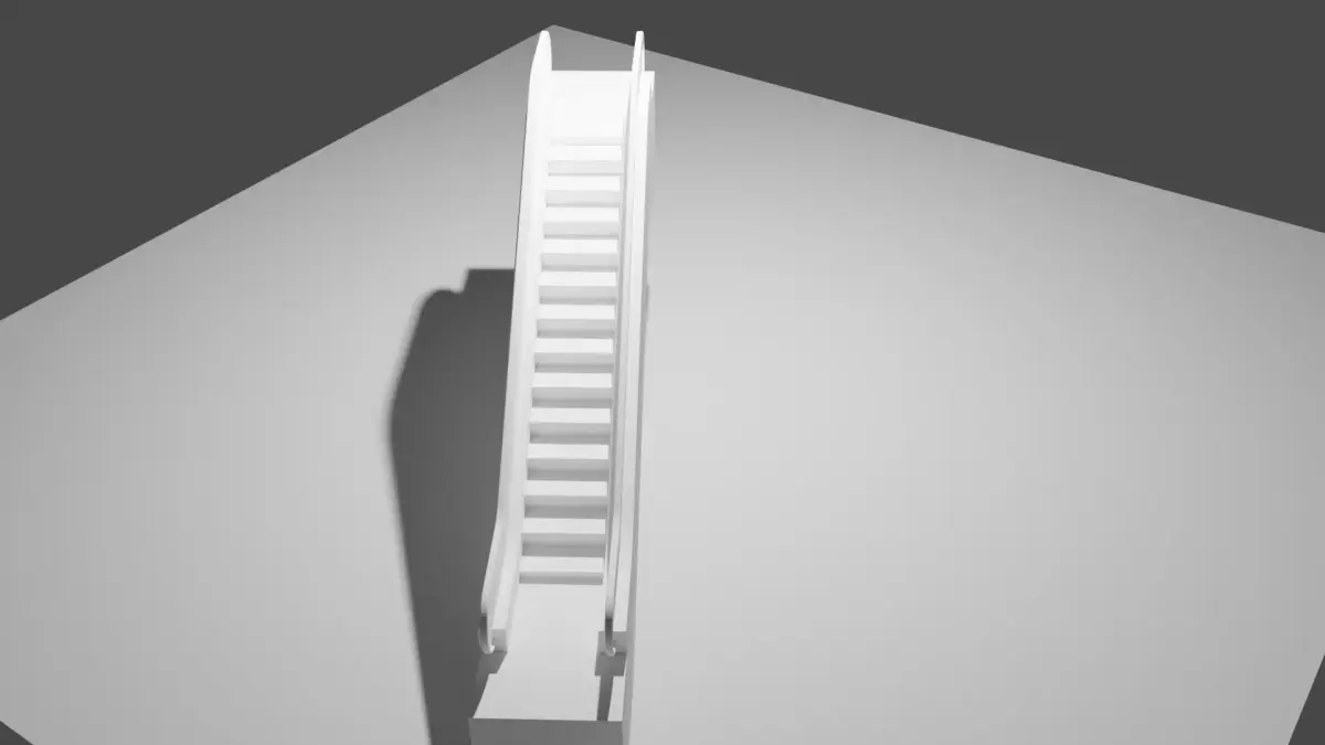 Escalator Free low-poly 3D model