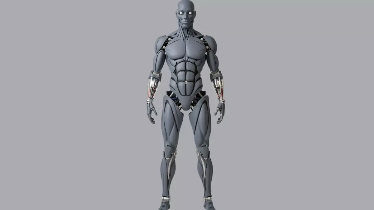 Humanoid Android Robot Base Character 3D Model Sci Fi Game Ready 3D model