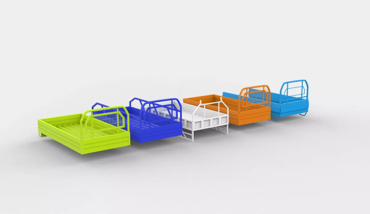 pickup truck body set 3D model