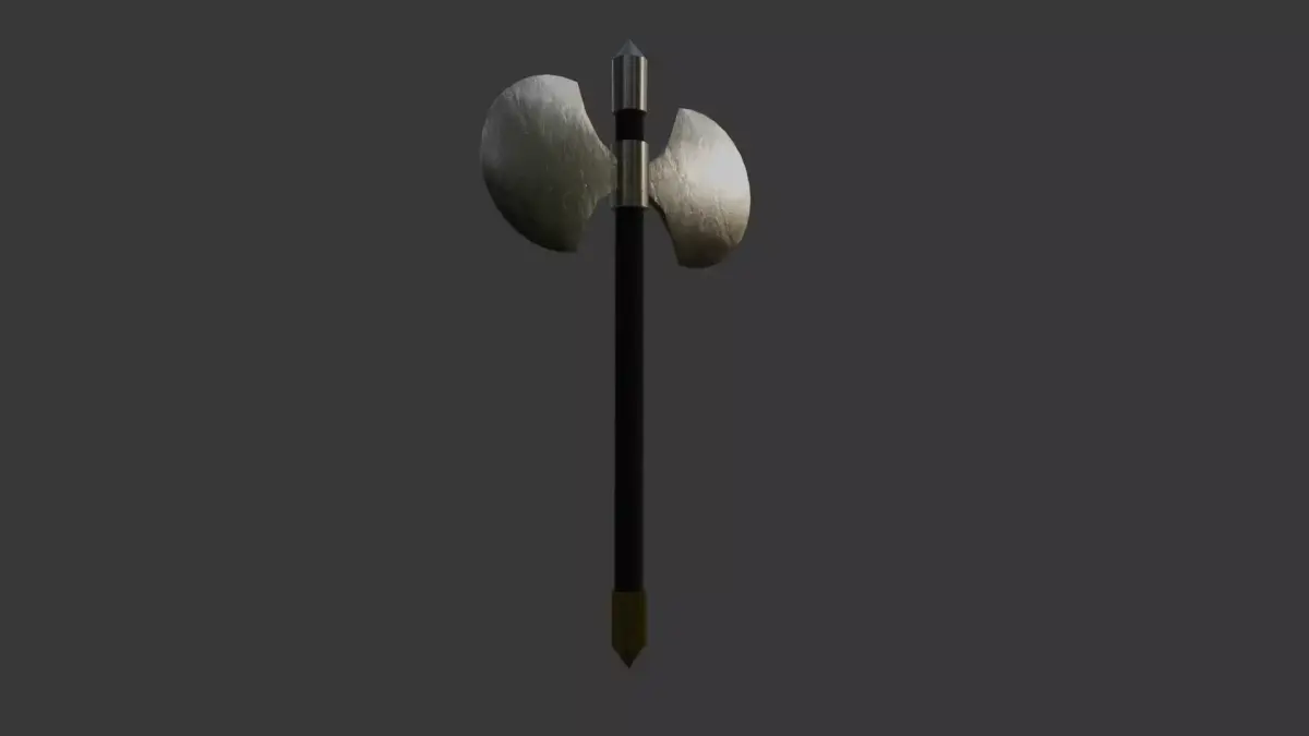 Stylized Medieval Battle Axe - Game Ready Low-poly 3D model