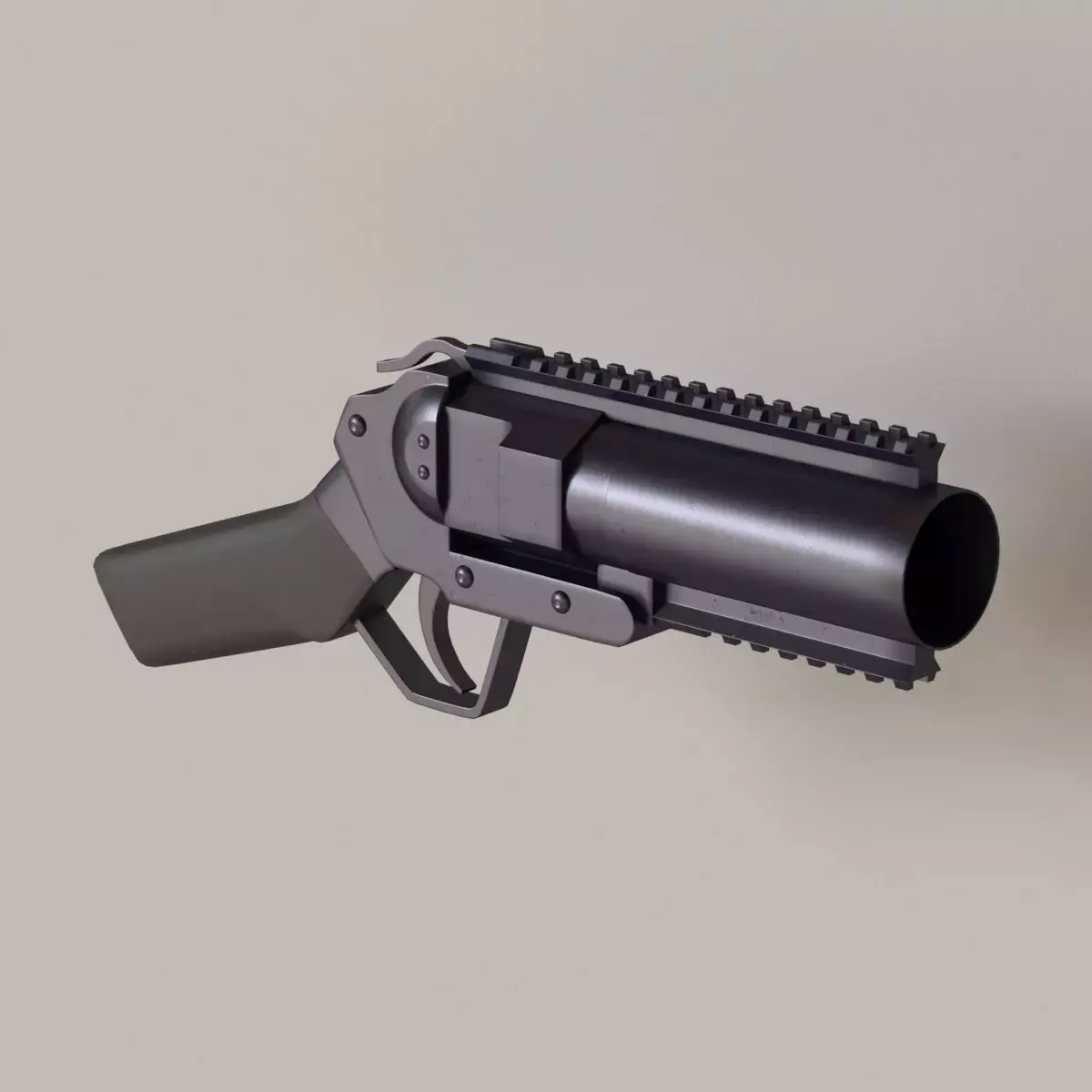 Musketon Weapon Gun Low-poly 3D model