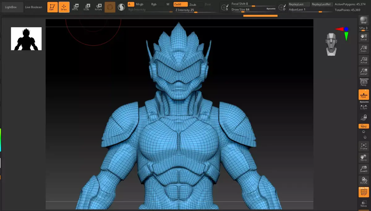 010 Fantasy Sci-Fi Male Figure High Quality 180cm Game Ready Low-poly 3D model