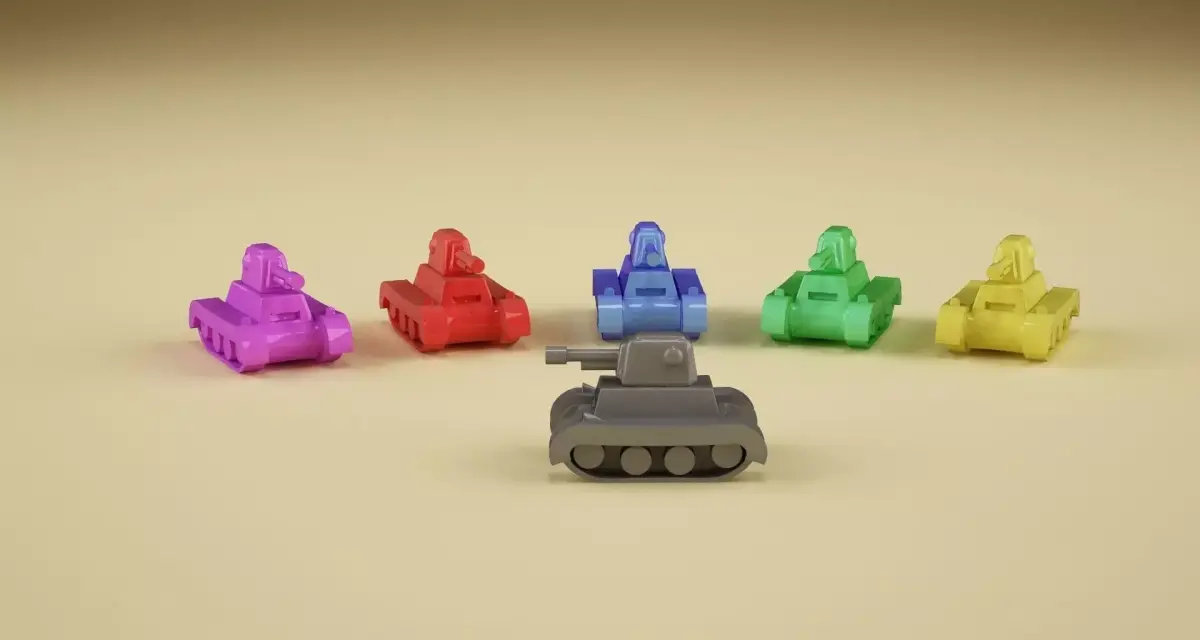 Risiko supertank hi and low poly 3D print model