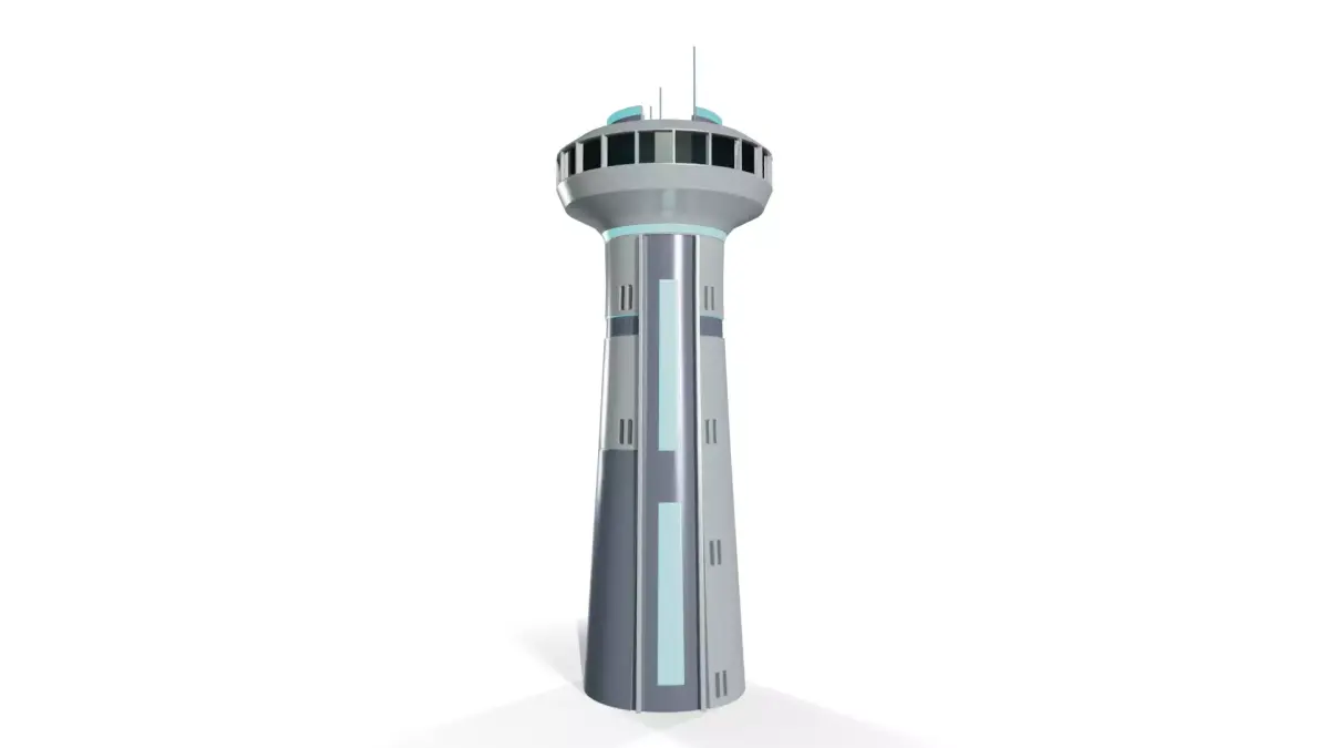 Sci-Fi Watch Tower Platform - PBR Game Ready 3D model