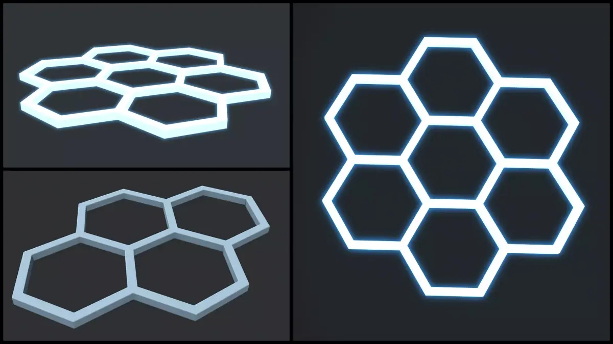 Lowpoly Scifi Luminaire Low-poly 3D model