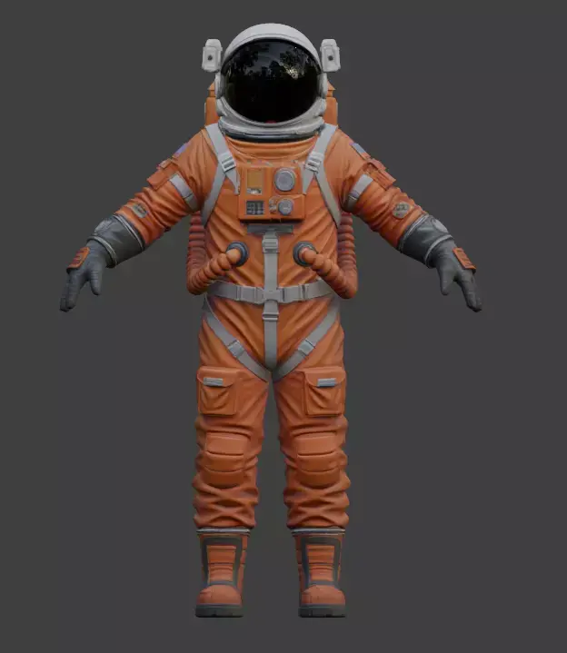 Realistic Astronaut Space Suit 3D model 11