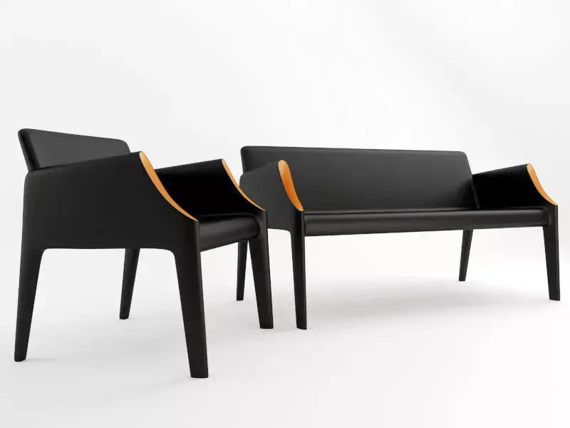 Magic hole sofa and an armchair Free 3D model