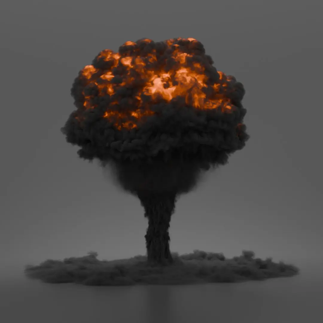 Atomic Blast Mushroom VDB For Blender 3D model
