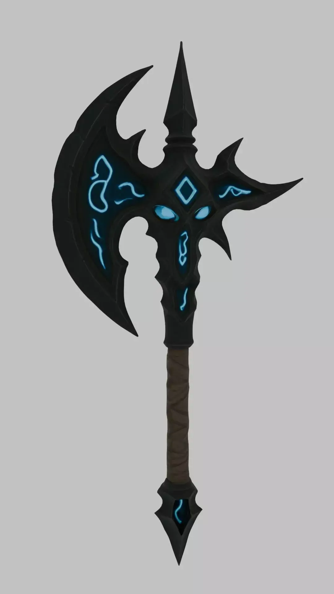 Brutal Iron Axe  Fantasy RPG Asset 3D model