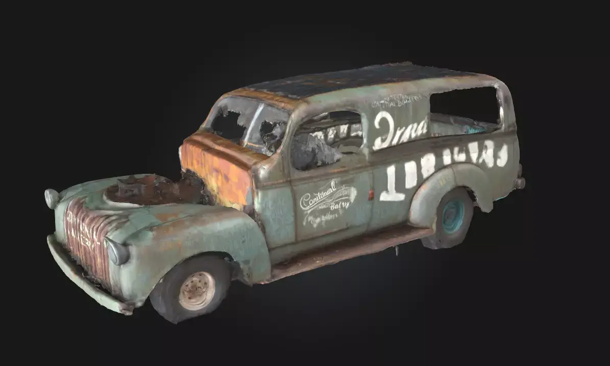 Rusty Bakers Delivery  A Crumbling Slice of History 3D model