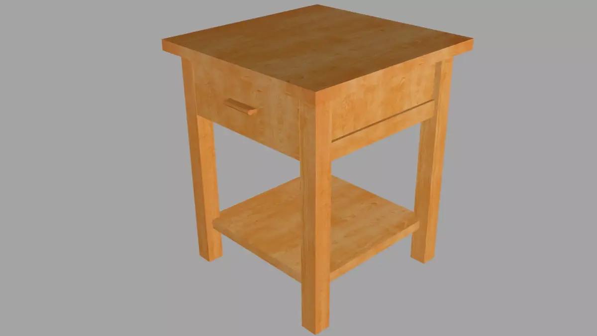 Bedside table Free low-poly 3D model order