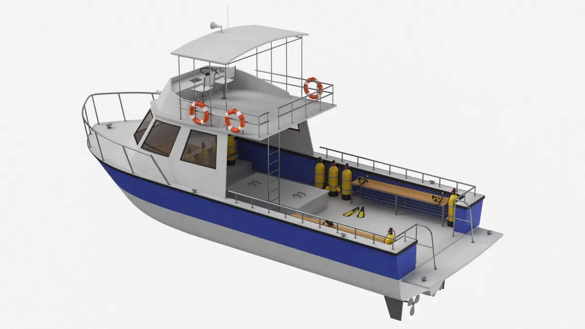 Dive Boat 3D model