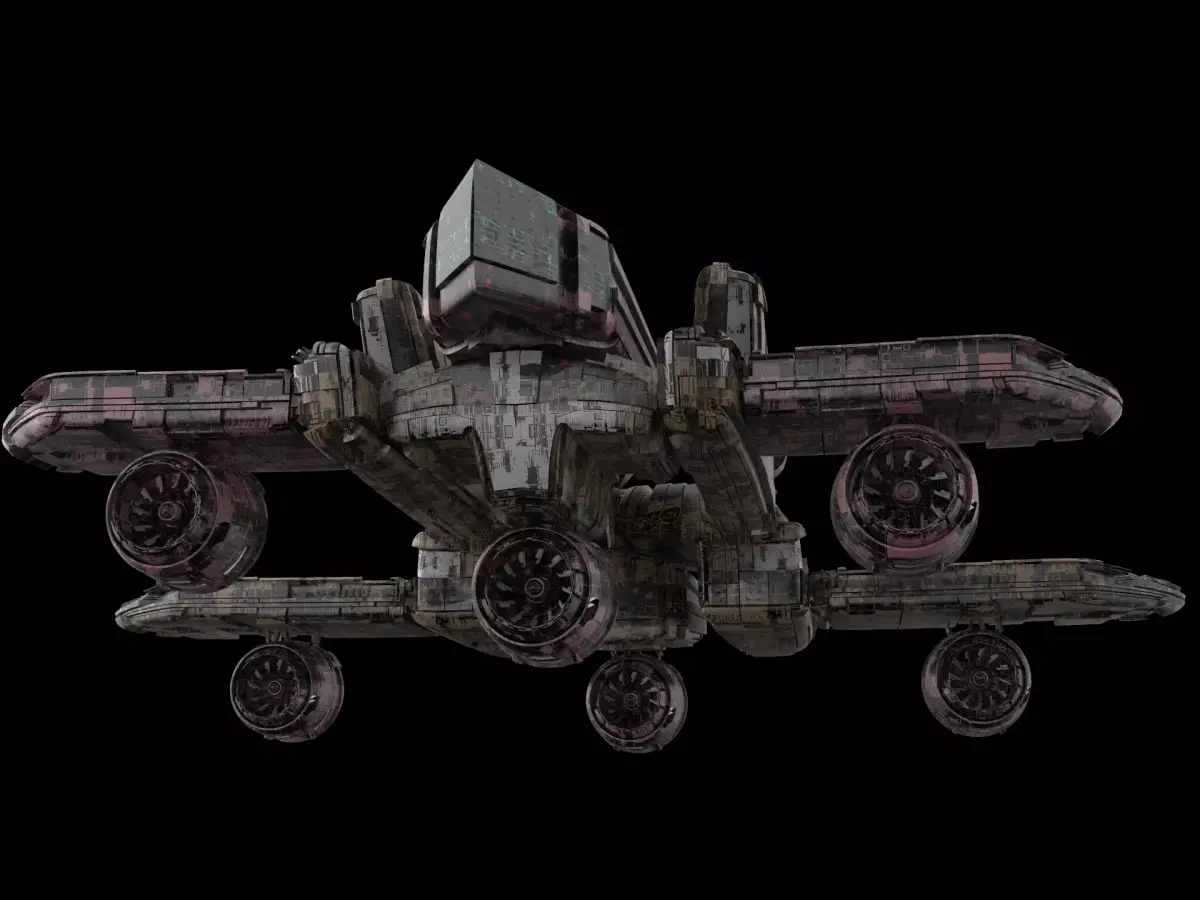 salina v2 Huge SciFi Spaceship 3D model