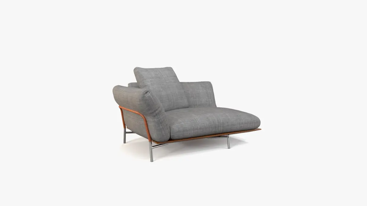 Ambroeus Sofa Single 154cm 3D model