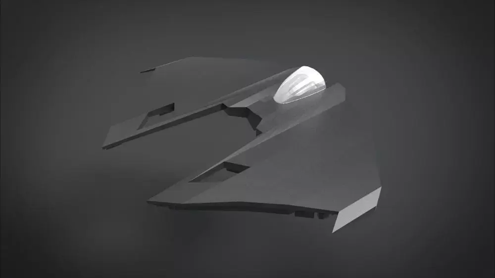 SF001 Spaceship Low-poly 3D model