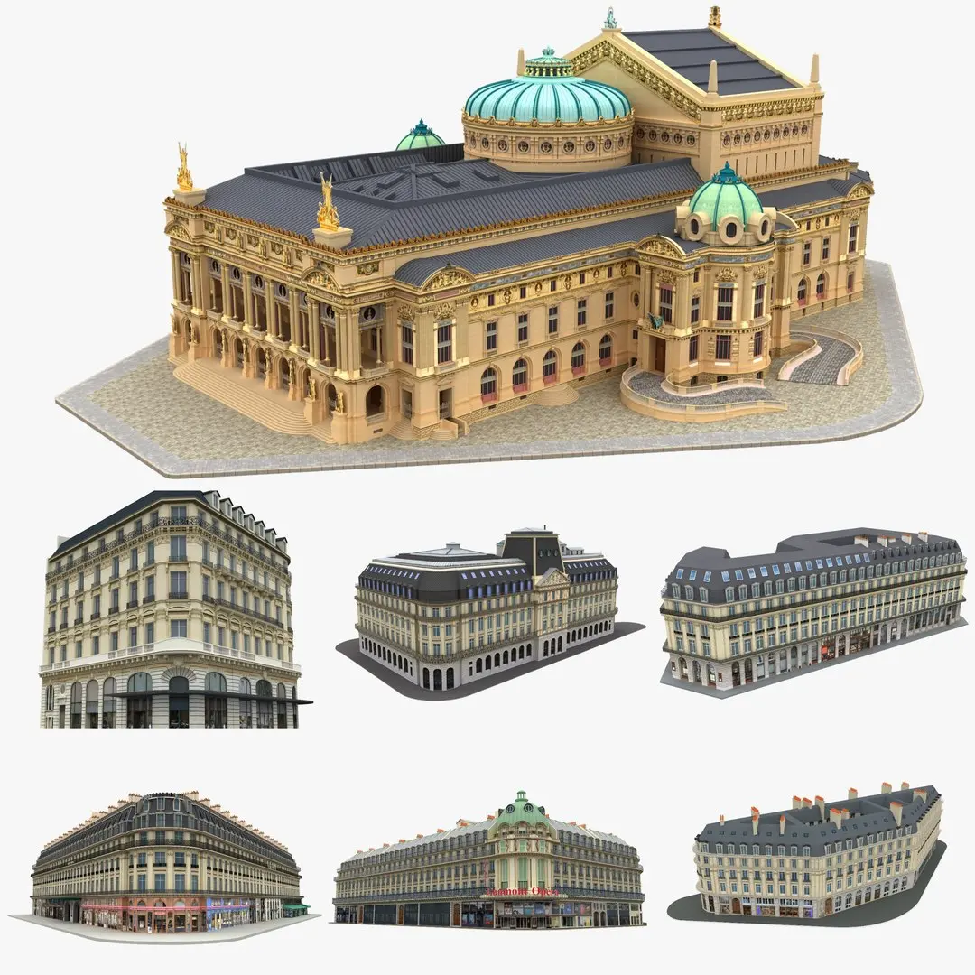 Opera Palais Garnier House Area Building Paris 3D model