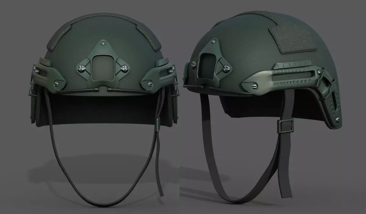 Helmet military combat fantasy  Low-poly 3D model