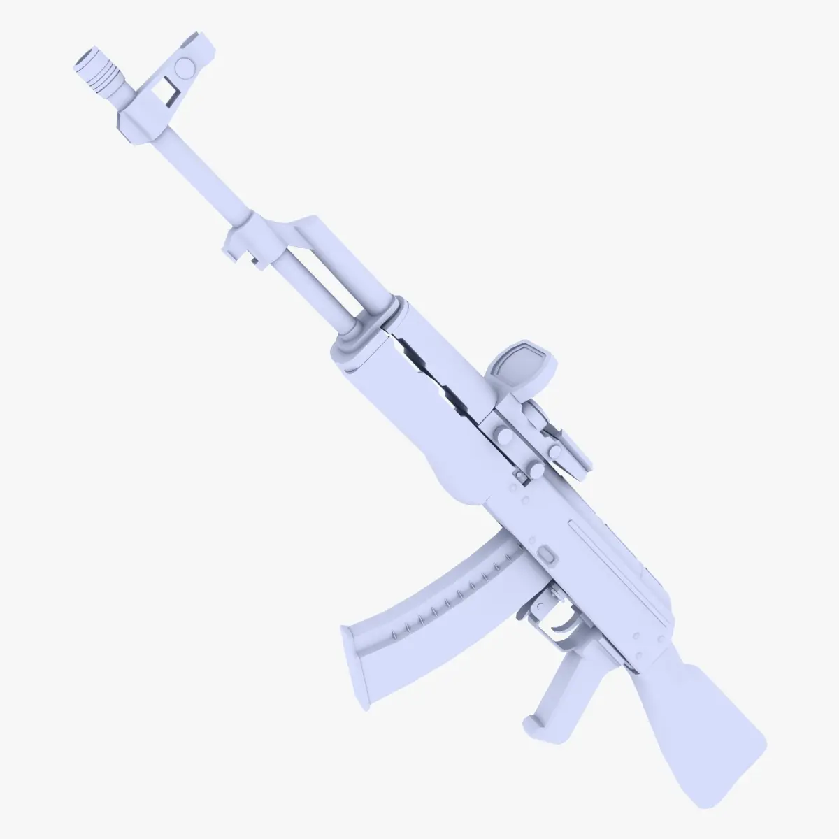 AK47 Assault Rifle Low-poly 3D model get